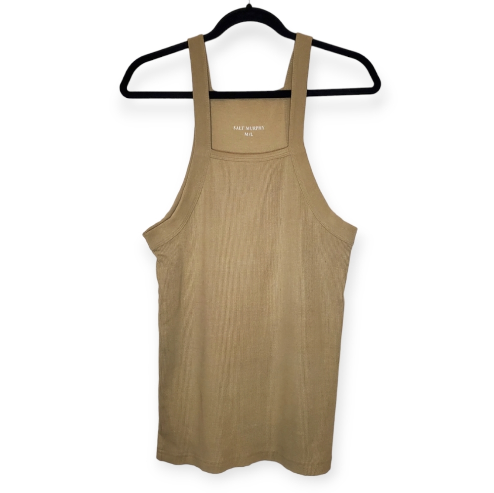 Men's Beige Tank Top - Picture 2 of 10